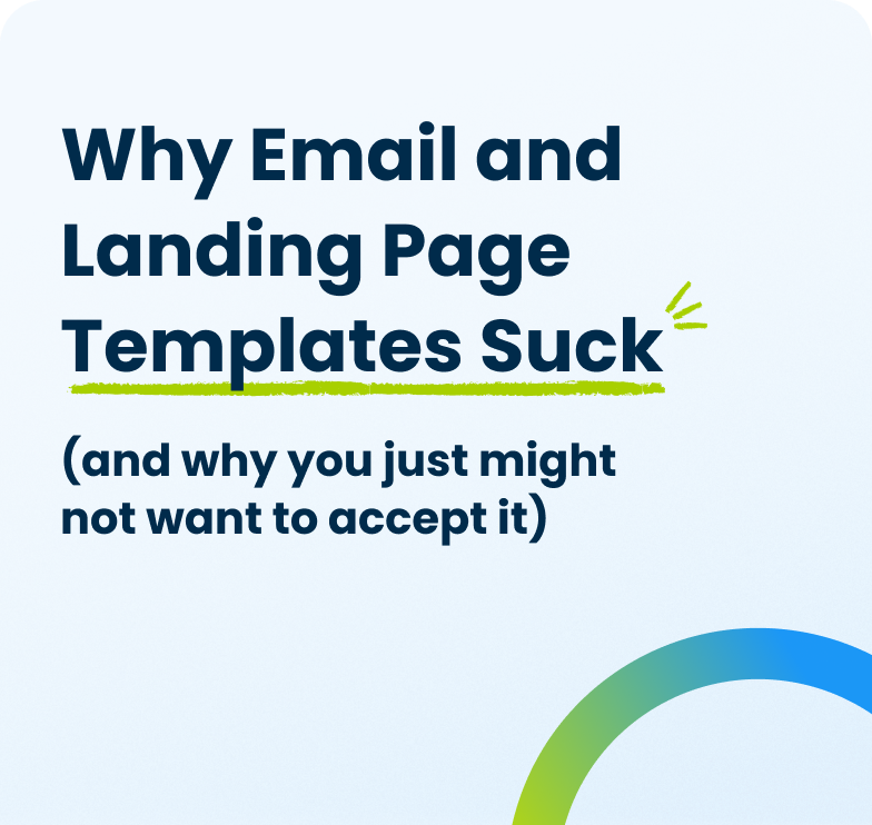 Why Email and Landing Page Templates Suck pdf cover page
