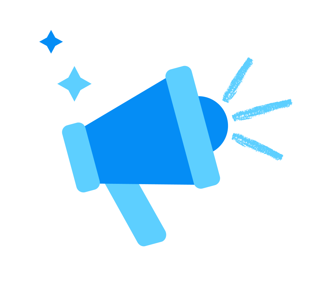 Megaphone Icon - Blue