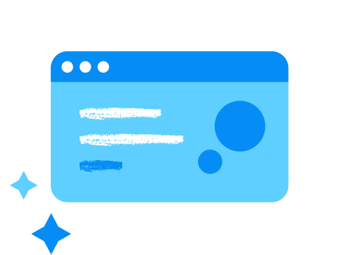 Blue webpage icon